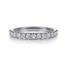14K White Gold Diamond Wedding Band - 0.5 ct