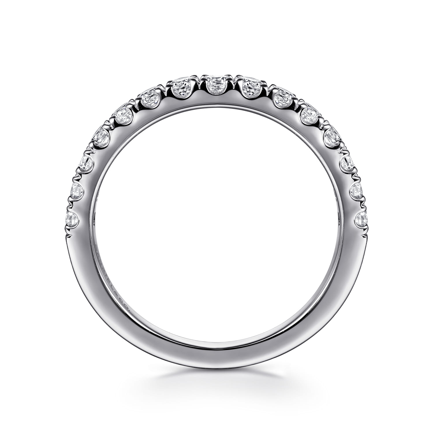 14K White Gold Diamond Wedding Band - 0.5 ct - Shot 2