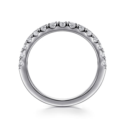 14K White Gold Diamond Wedding Band