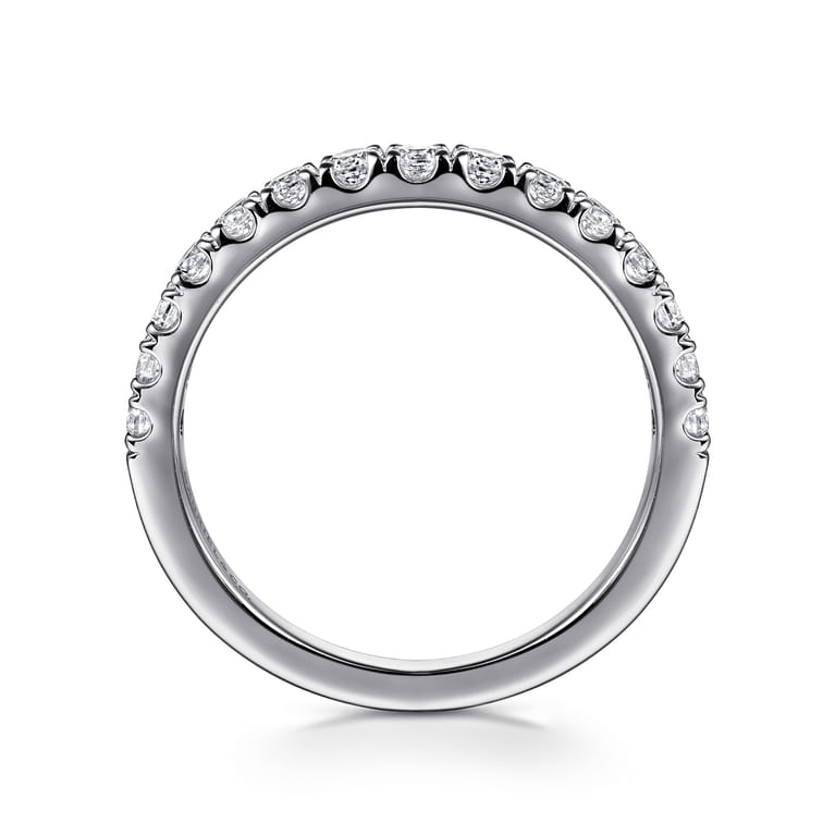 14K White Gold Diamond Wedding Band - 0.5 ct - Shot 2