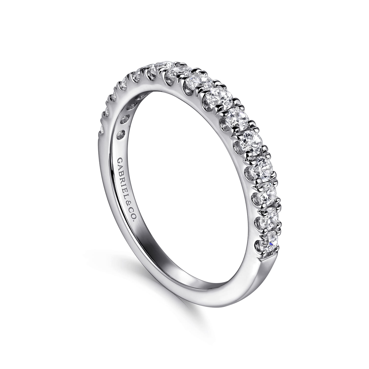 14K White Gold Diamond Wedding Band - 0.5 ct - Shot 3
