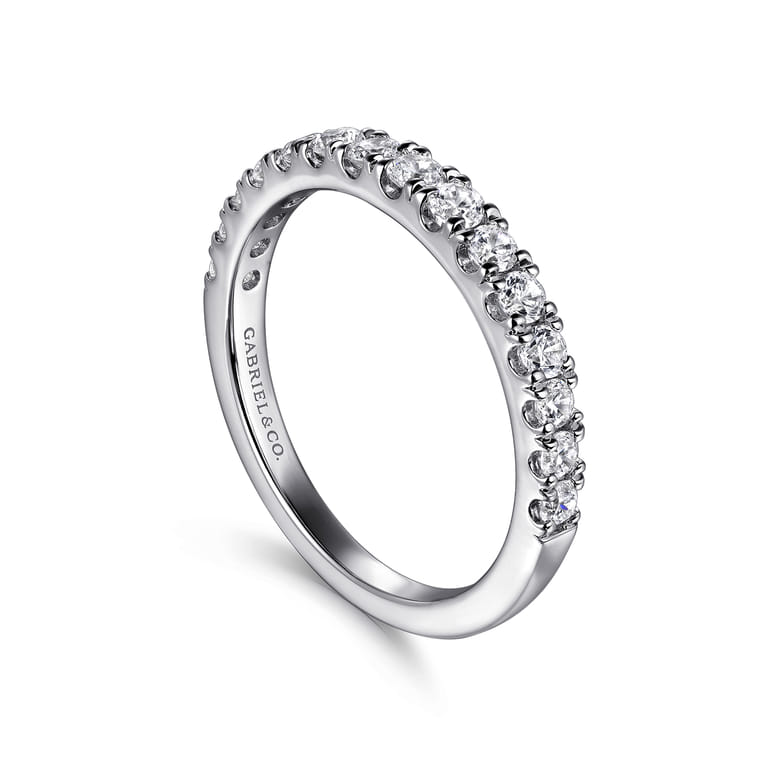 14K White Gold Diamond Wedding Band - 0.5 ct - Shot 3