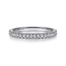 14K White Gold Diamond Wedding Band - 0.38 ct
