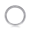 14K White Gold Diamond Wedding Band - 0.38 ct