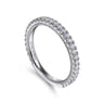 14K White Gold Diamond Wedding Band - 0.38 ct