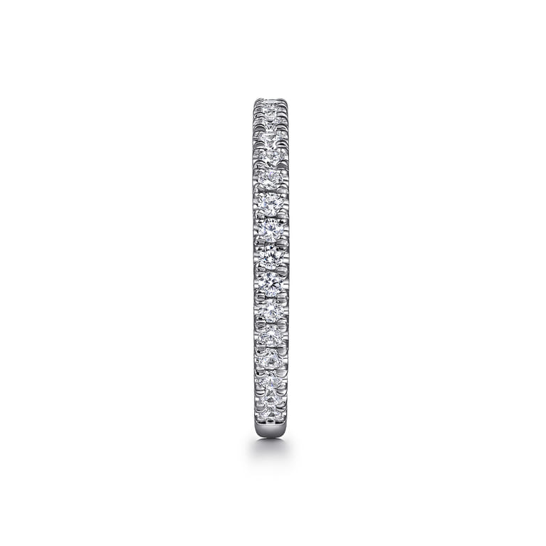 14K White Gold Diamond Wedding Band - 0.38 ct - Shot 5