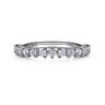 14K White Gold Diamond Wedding Band - 0.43 ct