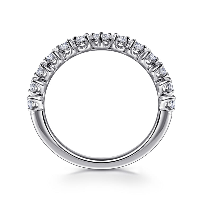 14K White Gold Diamond Wedding Band - 0.43 ct - Shot 2