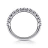 14K White Gold Diamond Wedding Band - 0.43 ct