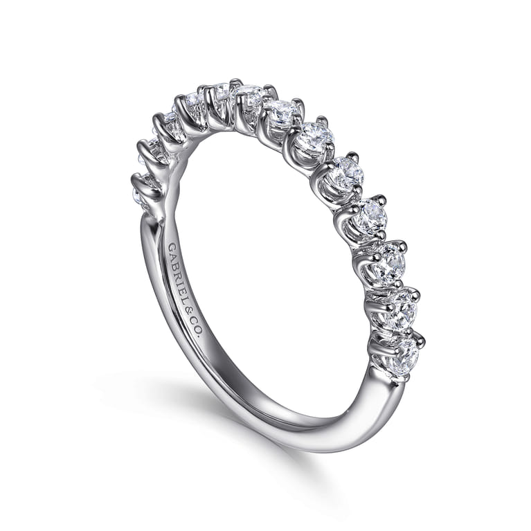 14K White Gold Diamond Wedding Band - 0.43 ct - Shot 3