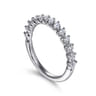 14K White Gold Diamond Wedding Band - 0.43 ct