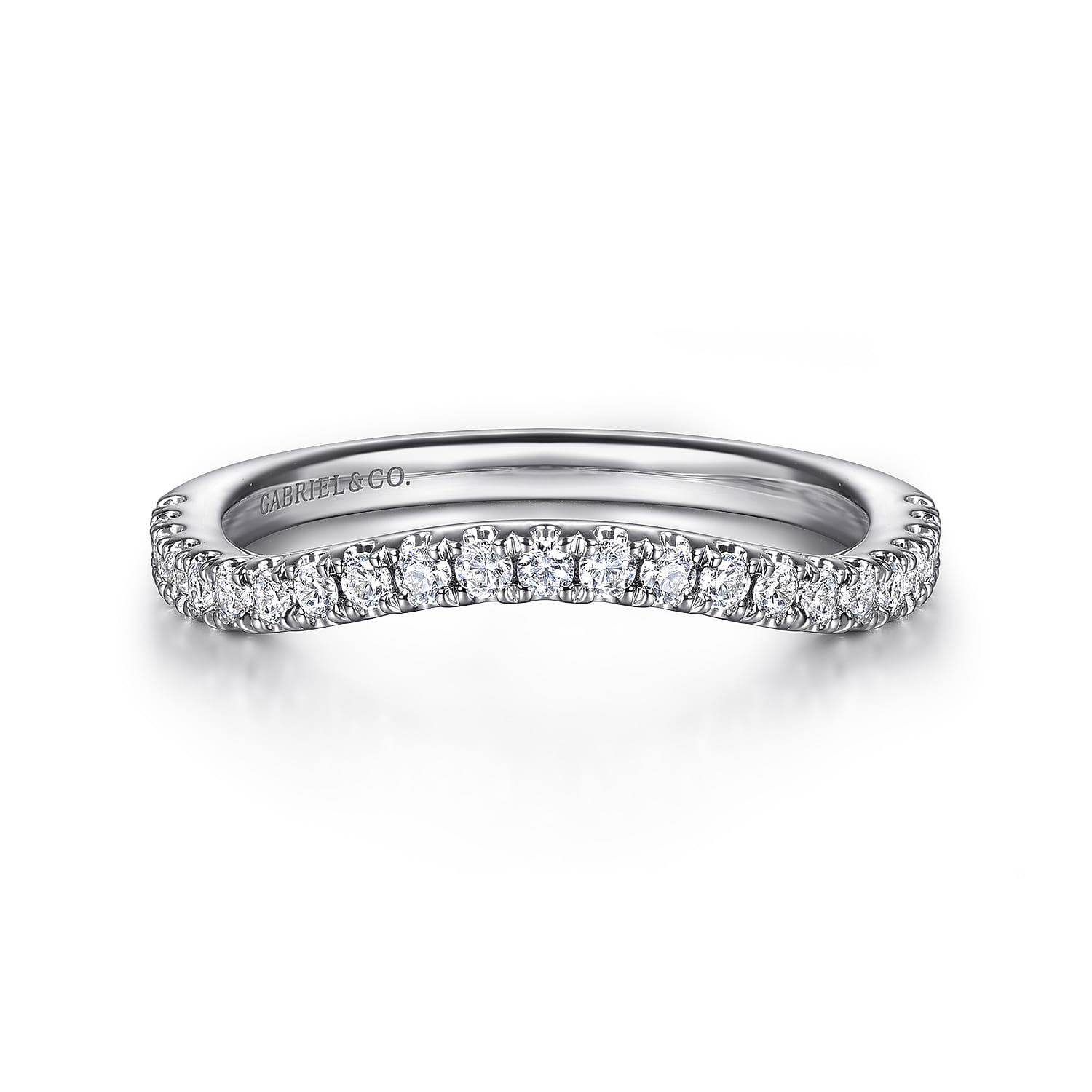 14K White Gold Diamond Wedding Band - 0.24 ct - Shot 1