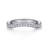 14K White Gold Diamond Wedding Band - 0.24 ct