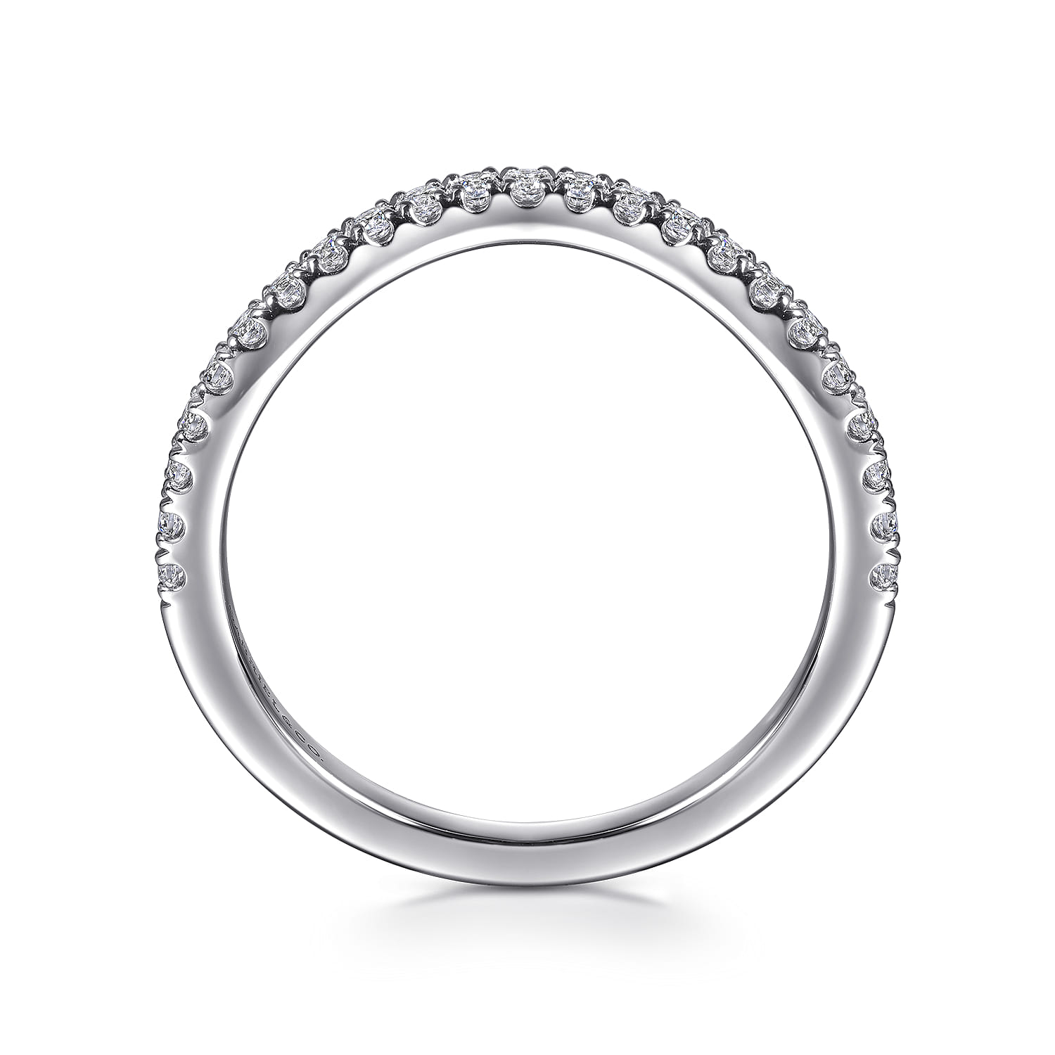 14K White Gold Diamond Wedding Band - 0.24 ct - Shot 2