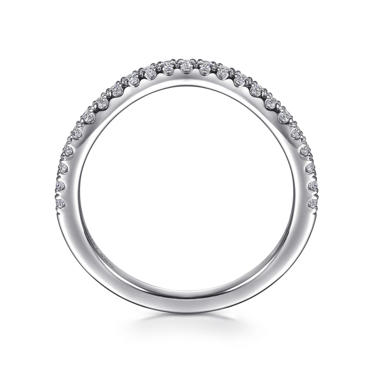 14K White Gold Diamond Wedding Band - 0.24 ct - Shot 2
