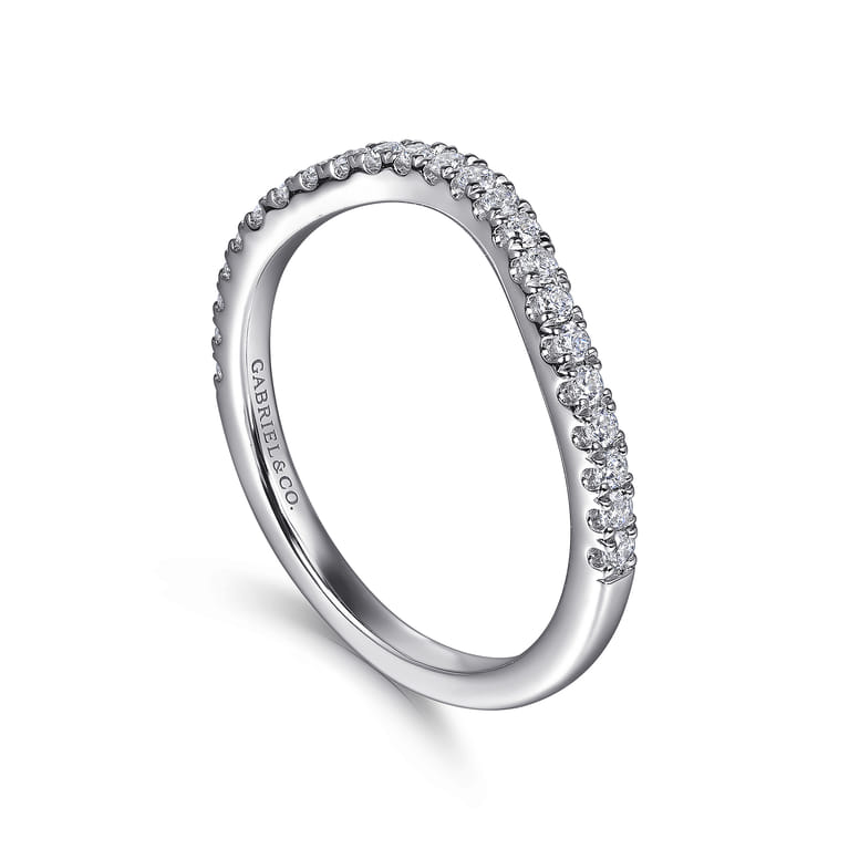 14K White Gold Diamond Wedding Band - 0.24 ct - Shot 3