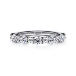 14K White Gold Diamond Wedding Band