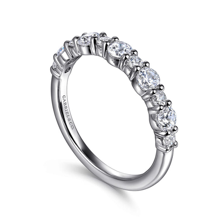 14K White Gold Diamond Wedding Band - 0.72 ct - Shot 3