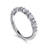14K White Gold Diamond Wedding Band - 0.72 ct