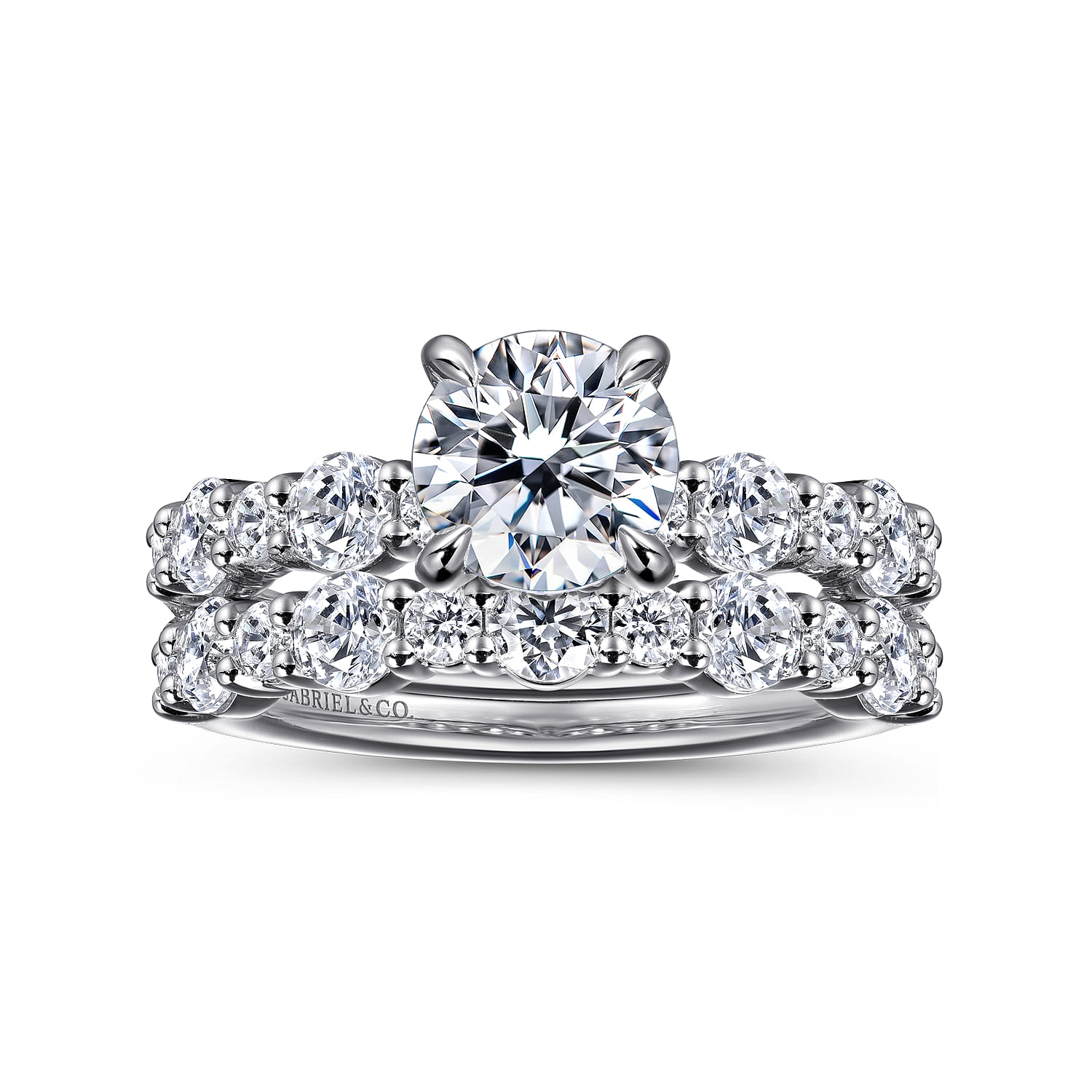 14K White Gold Diamond Wedding Band - 0.72 ct - Shot 4