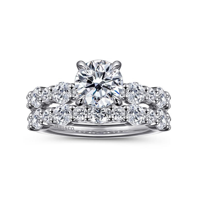 14K White Gold Diamond Wedding Band - 0.72 ct - Shot 4