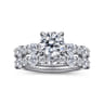14K White Gold Diamond Wedding Band - 0.72 ct