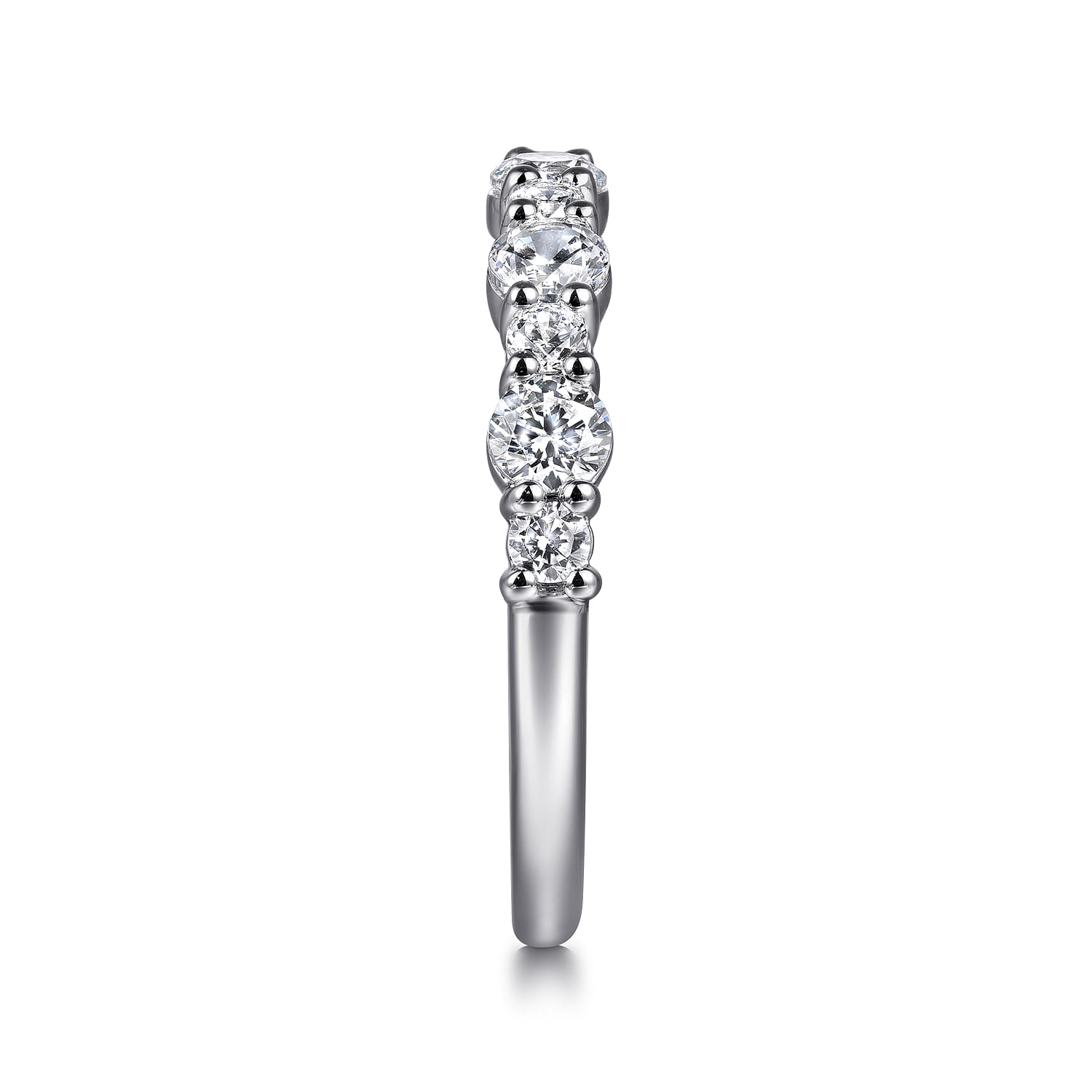 14K White Gold Diamond Wedding Band - 0.72 ct - Shot 5