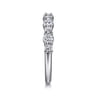 14K White Gold Diamond Wedding Band - 0.72 ct