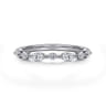 14K White Gold Diamond Wedding Band - 0.3 ct