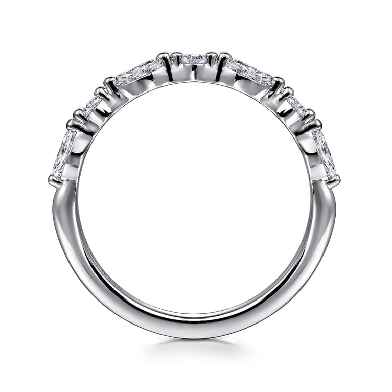 14K White Gold Diamond Wedding Band - 0.3 ct - Shot 2