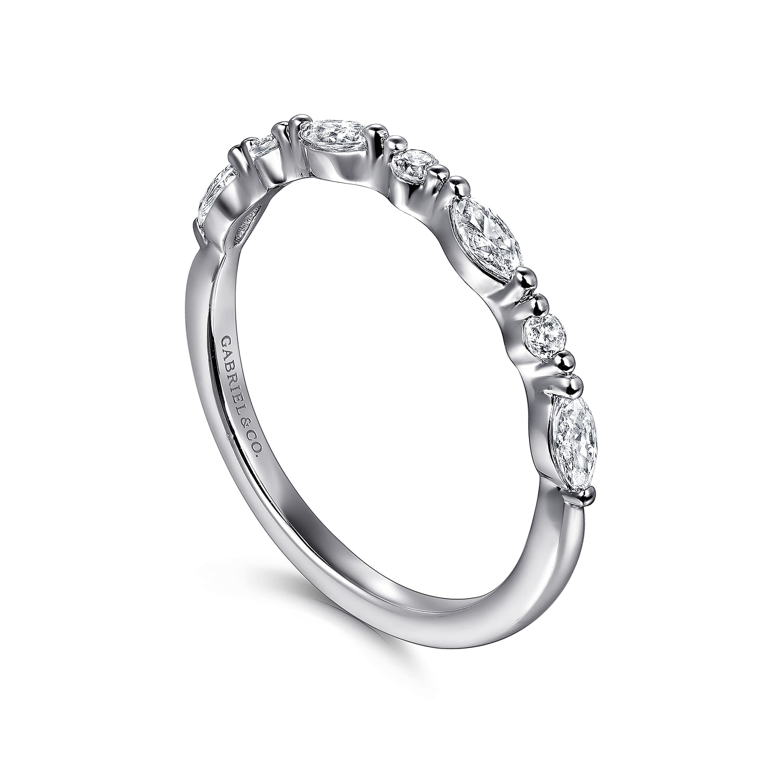 14K White Gold Diamond Wedding Band - 0.3 ct - Shot 3