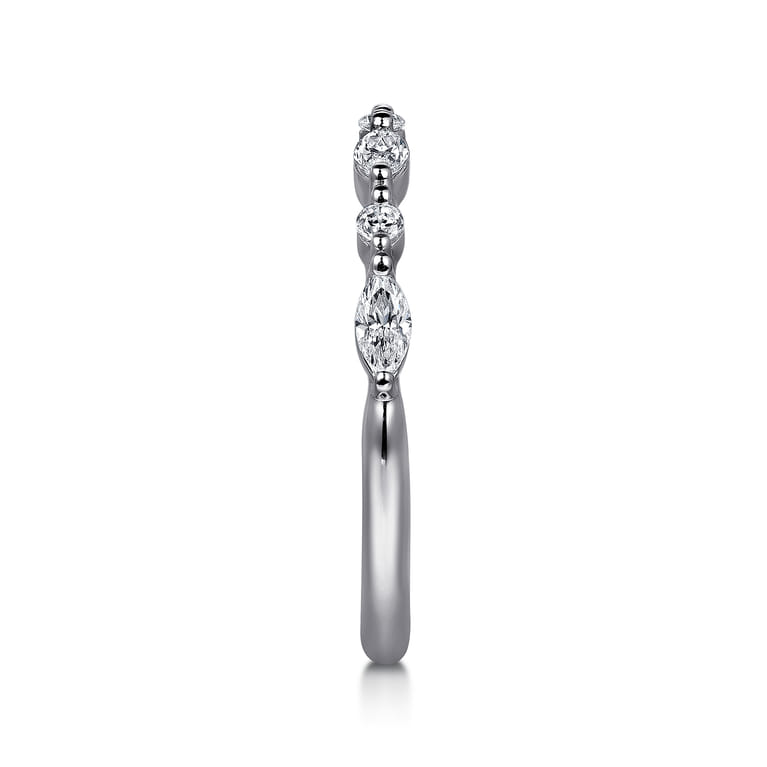 14K White Gold Diamond Wedding Band - 0.3 ct - Shot 5