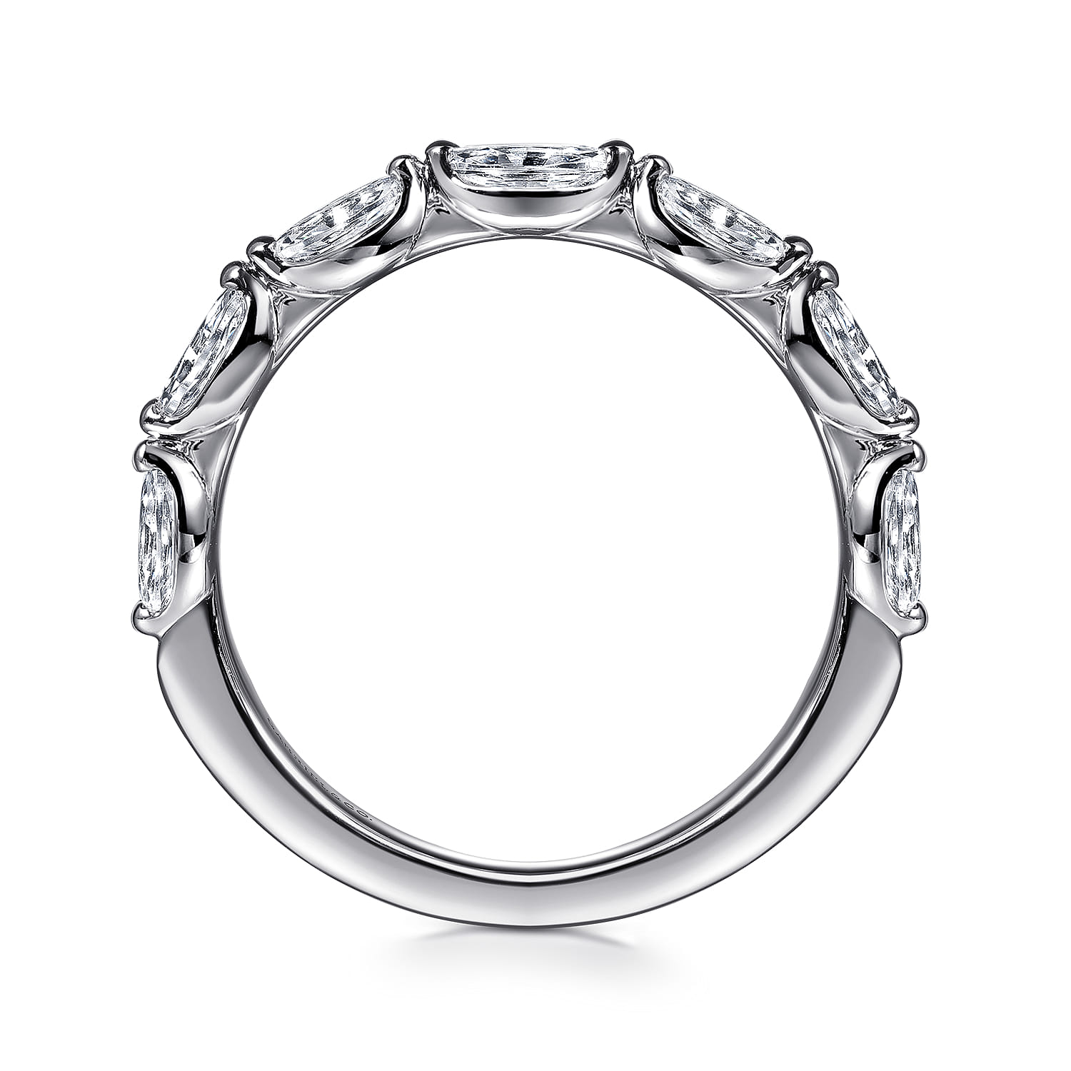 14K White Gold Diamond Wedding Band - 0.5 ct - Shot 2