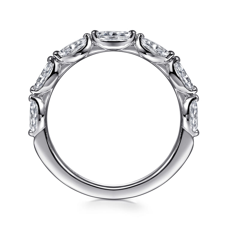 14K White Gold Diamond Wedding Band - 0.5 ct - Shot 2