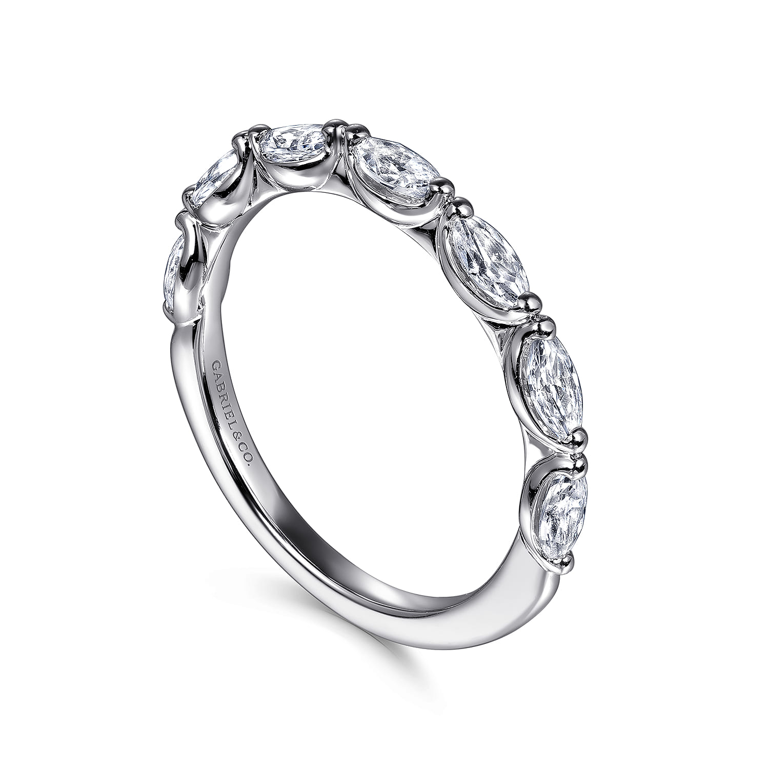 14K White Gold Diamond Wedding Band - 0.5 ct - Shot 3