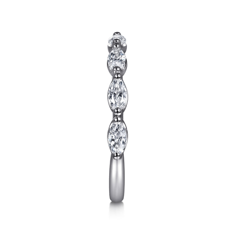 14K White Gold Diamond Wedding Band - 0.5 ct - Shot 5