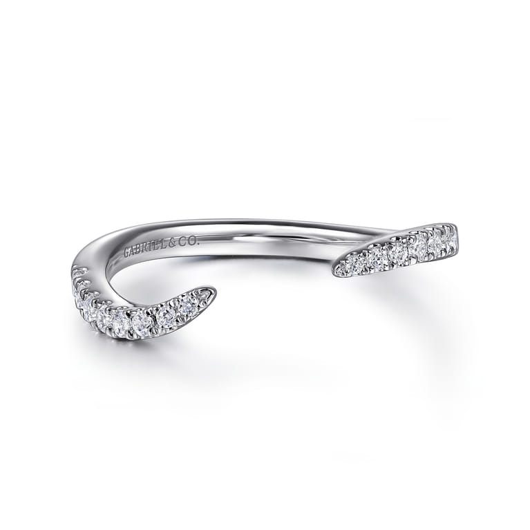 14K White Gold Diamond Wedding Band - 0.18 ct - Shot 1