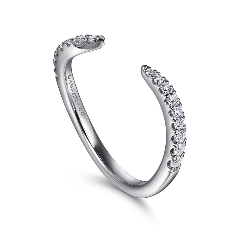 14K White Gold Diamond Wedding Band - 0.18 ct - Shot 3