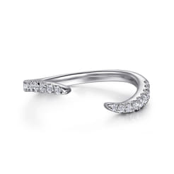 14K White Gold Diamond Wedding Band