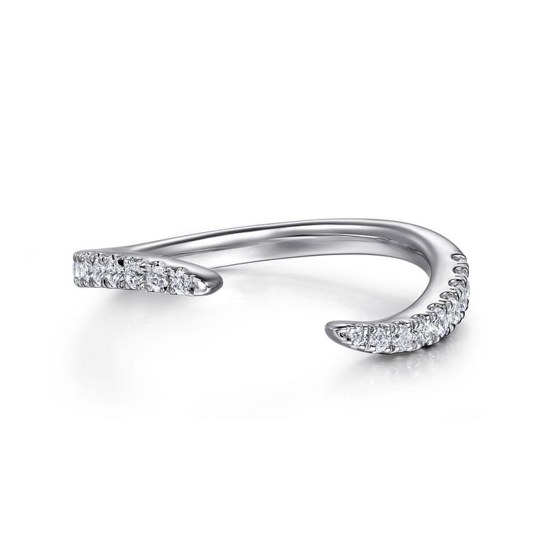14K White Gold Diamond Wedding Band - 0.19 ct - Shot 1