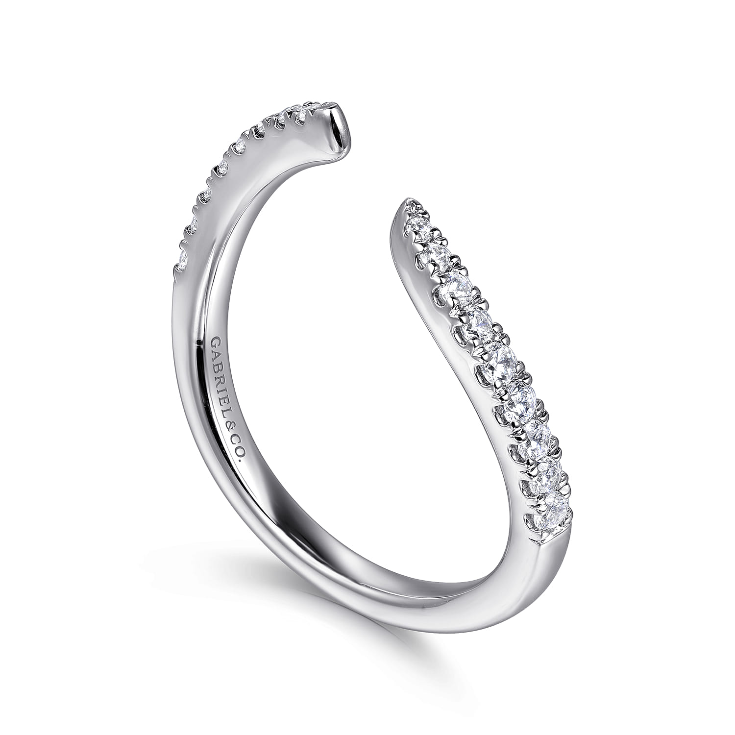 14K White Gold Diamond Wedding Band - 0.19 ct - Shot 3