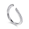 14K White Gold Diamond Wedding Band - 0.19 ct