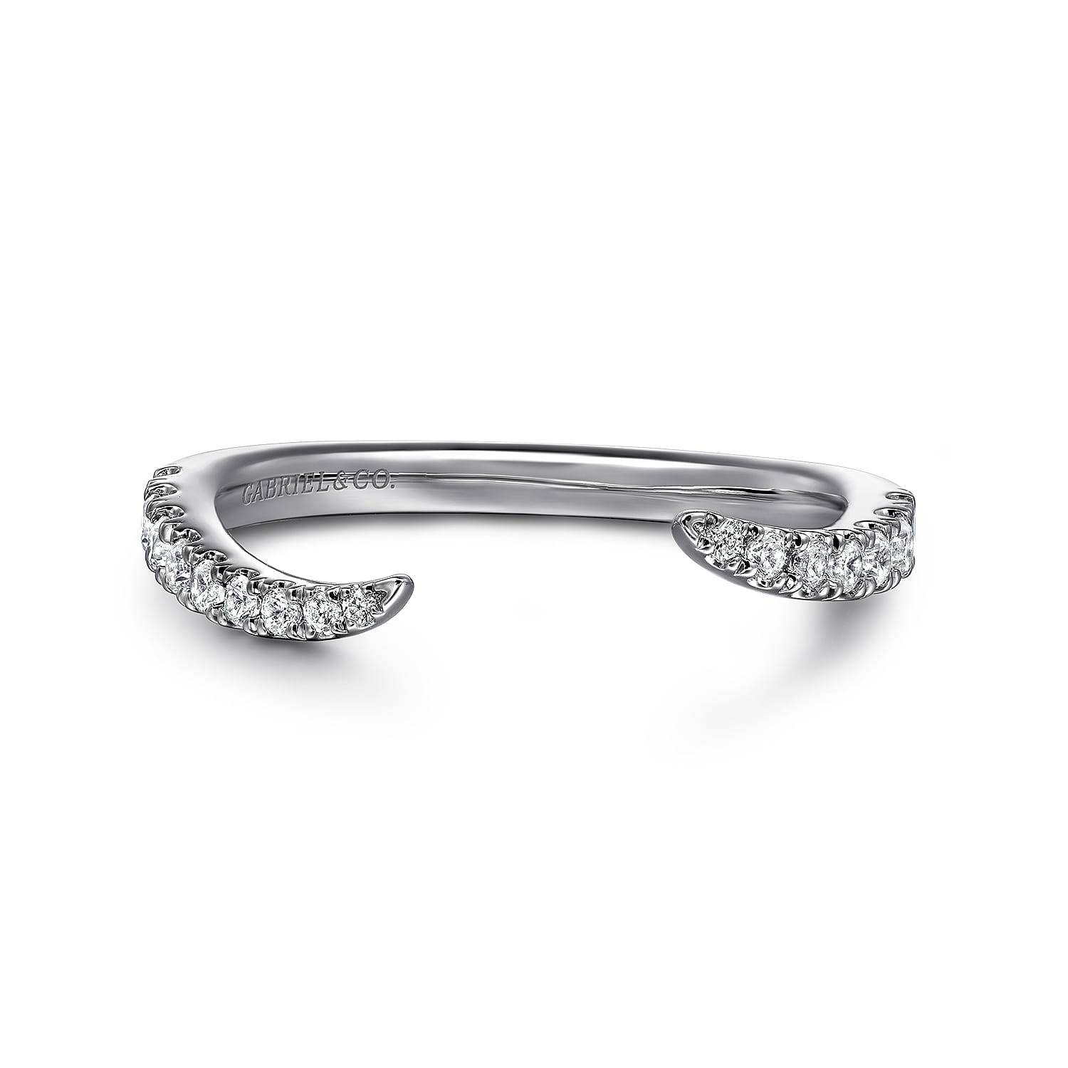 14K White Gold Diamond Wedding Band - 0.21 ct - Shot 1