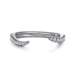 14K White Gold Diamond Wedding Band