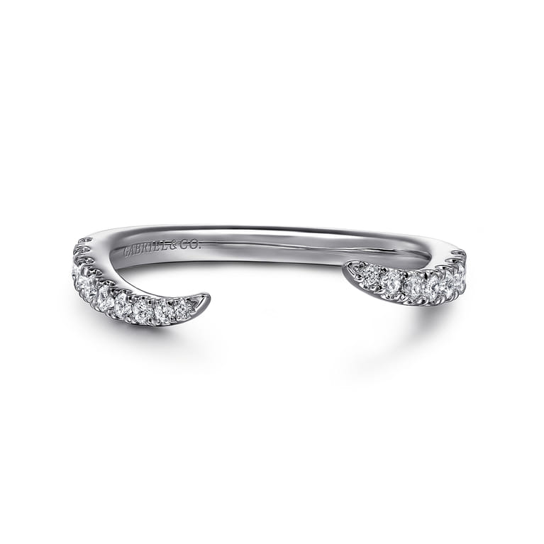 14K White Gold Diamond Wedding Band - 0.21 ct - Shot 1