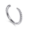 14K White Gold Diamond Wedding Band - 0.21 ct