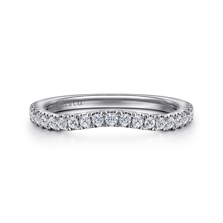 14K White Gold Diamond Wedding Band - 0.25 ct - Shot 1
