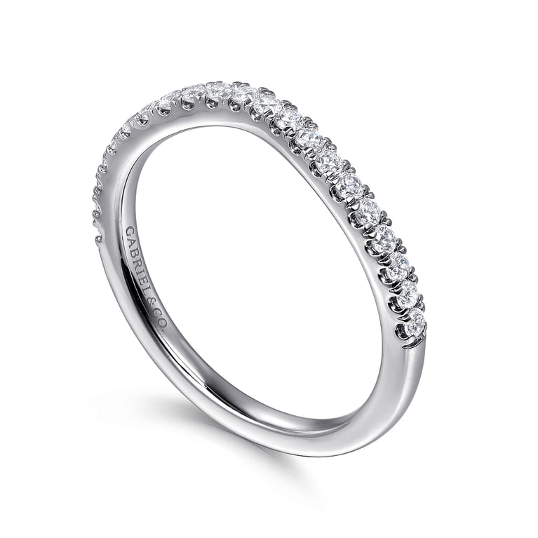 14K White Gold Diamond Wedding Band - 0.25 ct - Shot 3