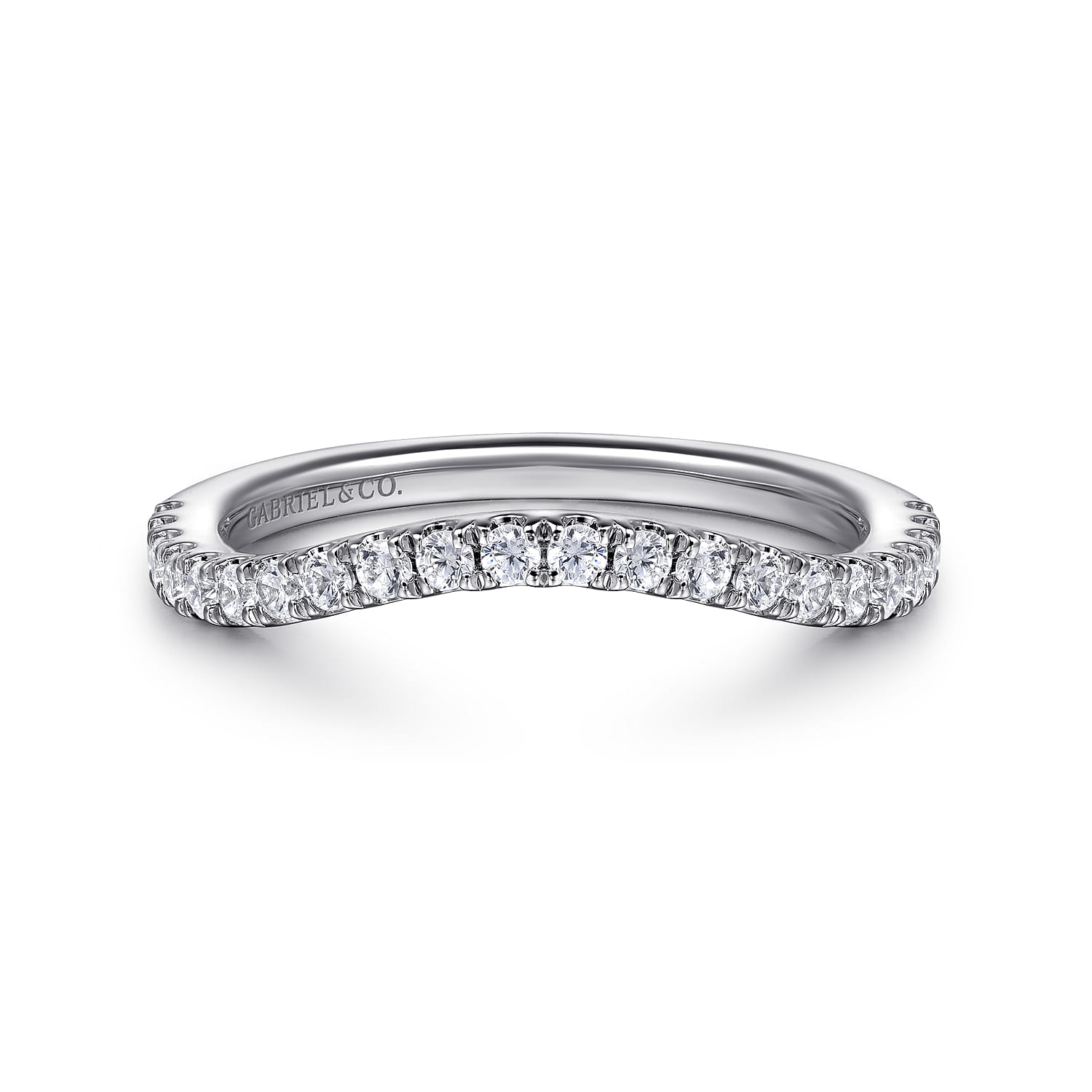 14K White Gold Diamond Wedding Band - 0.26 ct - Shot 1