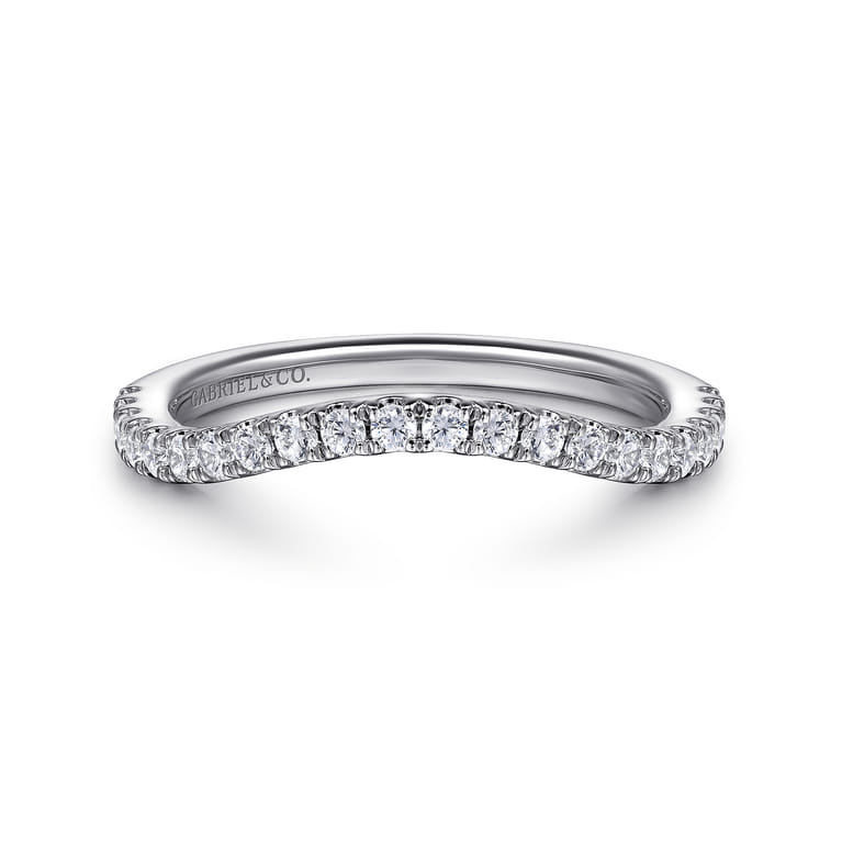 14K White Gold Diamond Wedding Band - 0.26 ct - Shot 1